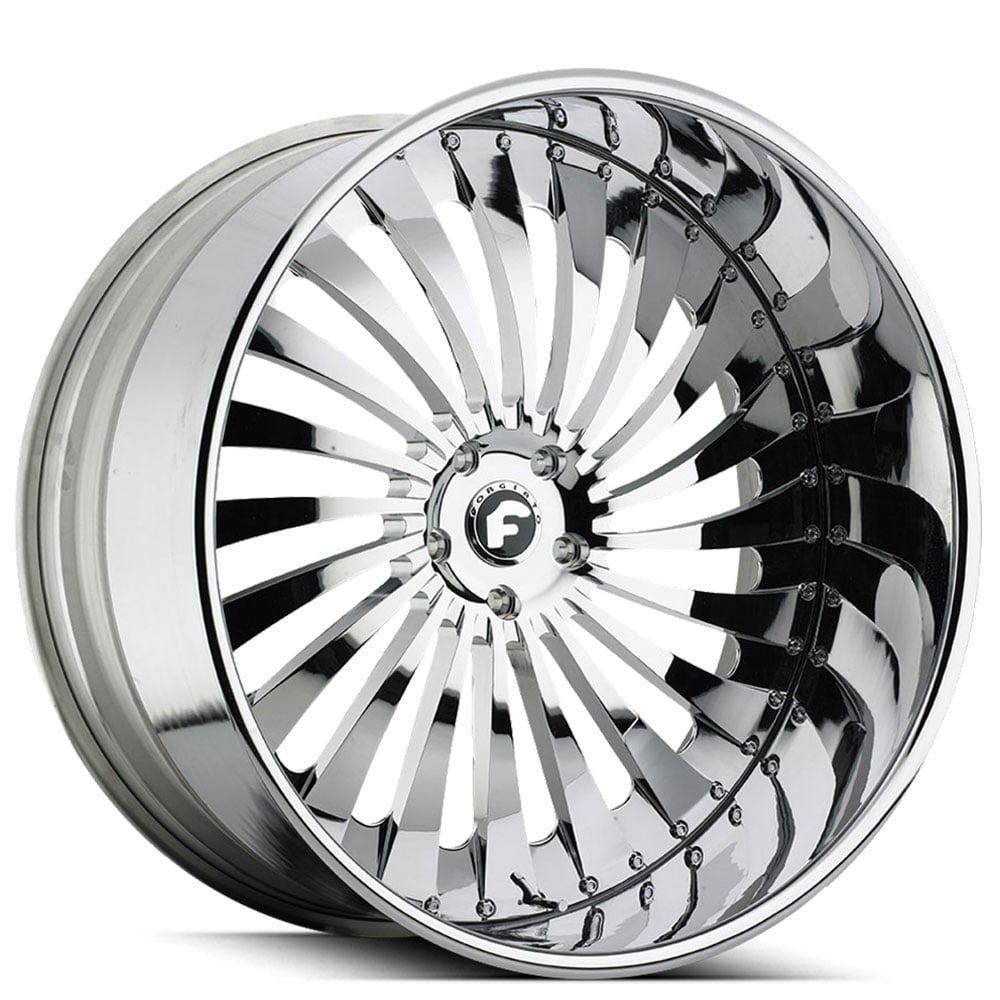 24" Forgiato Wheels Autonomo-L Chrome Forged Rims
