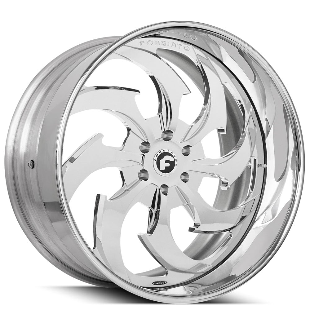 24" Staggered Forgiato Wheels Avviato-FF Chrome Forged Rims