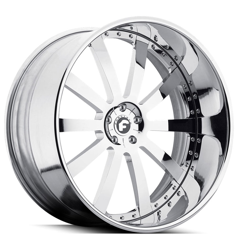 20" Staggered Forgiato Wheels Concavo Chrome Forged Rims