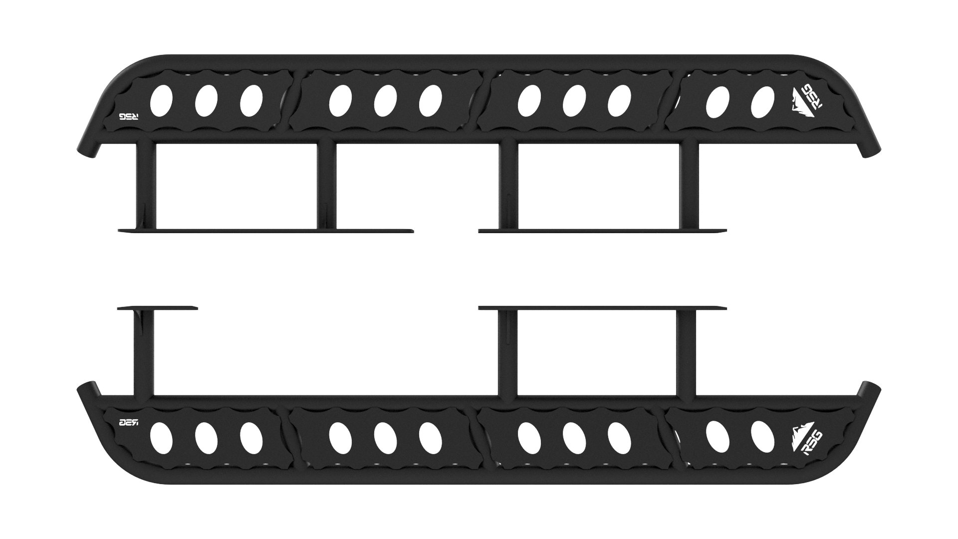 2010+ Toyota 4Runner Angled Sliders Top Plate With Logo **No Kick Out**