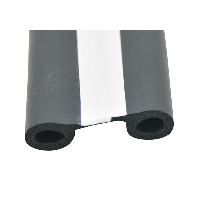 AP Products 018-564 EPDM Double Bulb Seal With Tape 1-1/2" X 1/2" X 50'-Black