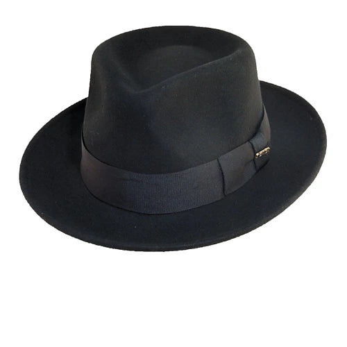 Men's Dorfman-Pacific Bristol Fedora Black