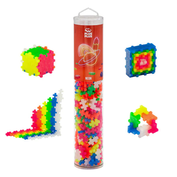 Plus Plus Puzzle Tube - 240 pc - Neon Mix