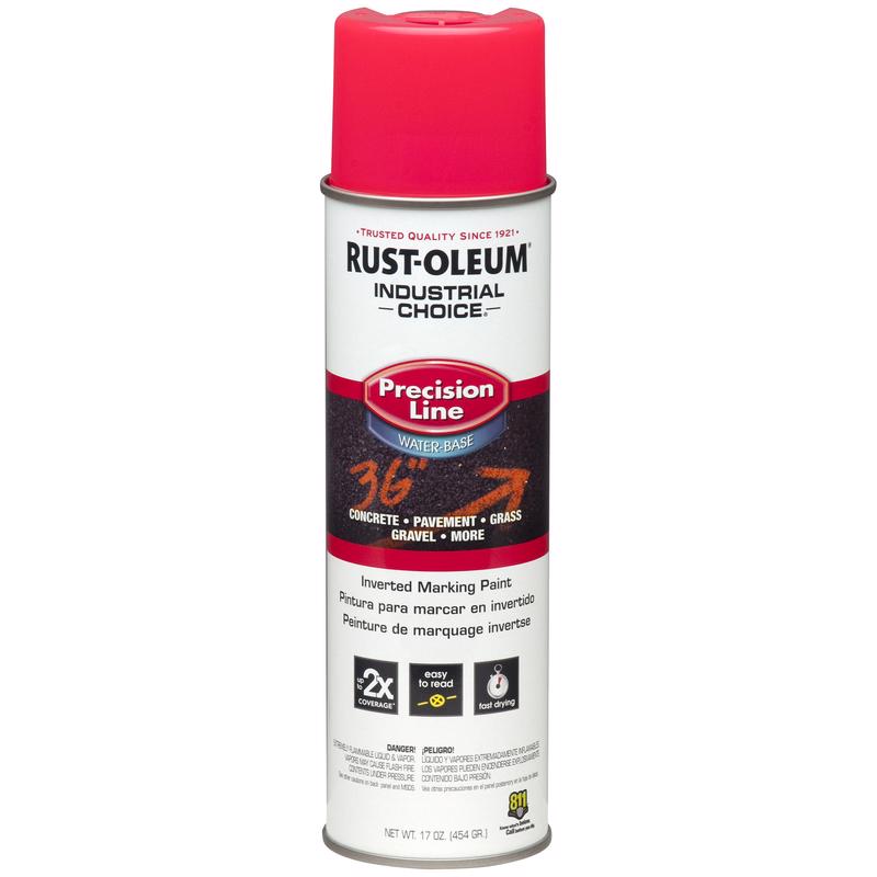 Rust-Oleum Industrial Choice Fluorescent Pink Inverted Marking Paint 17 oz