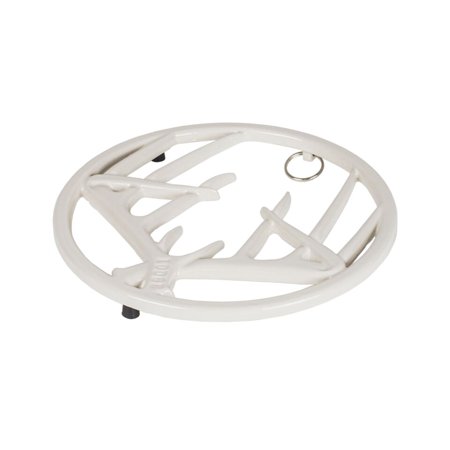 Lodge Antler Cast Iron Trivet, White