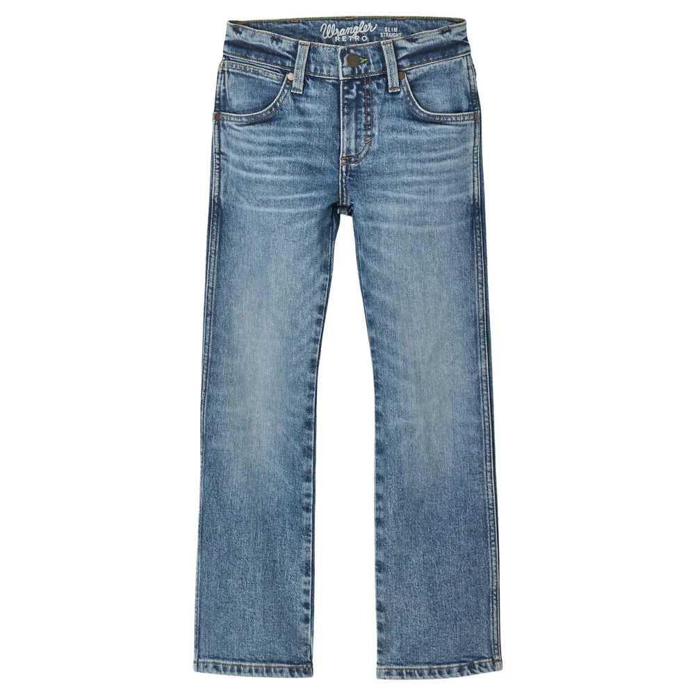 Wrangler Boys 8R Retro Slim Straight Leg Jeans - Applewood
