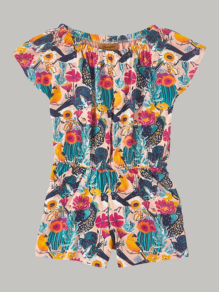 Wrangler Girls S Desert Cactus Floral Romper