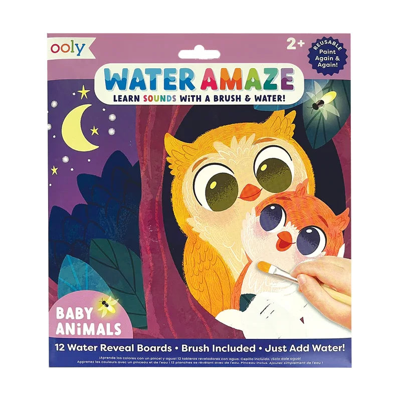 Ooly Water Amaze Water Reveal Boards - Baby Animals
