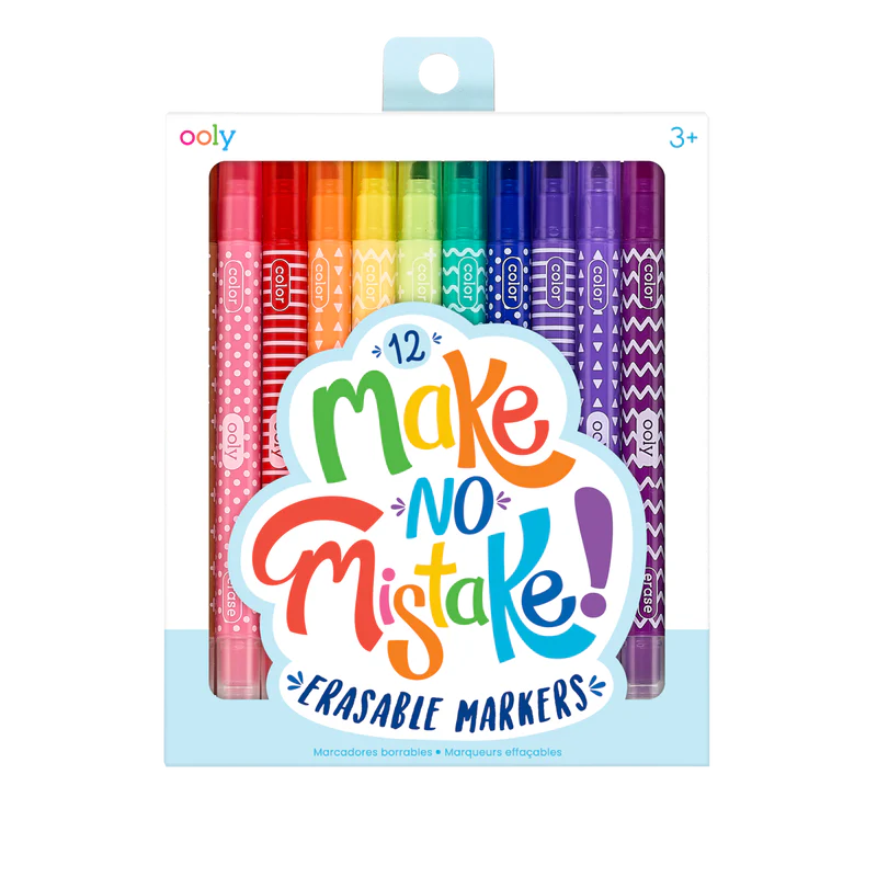 Ooly Make No Mistake! Erasable Markers (12 Set)