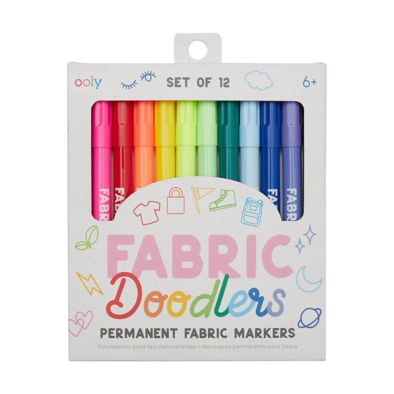 Ooly Fabric Doodlers Markers (12 Set)