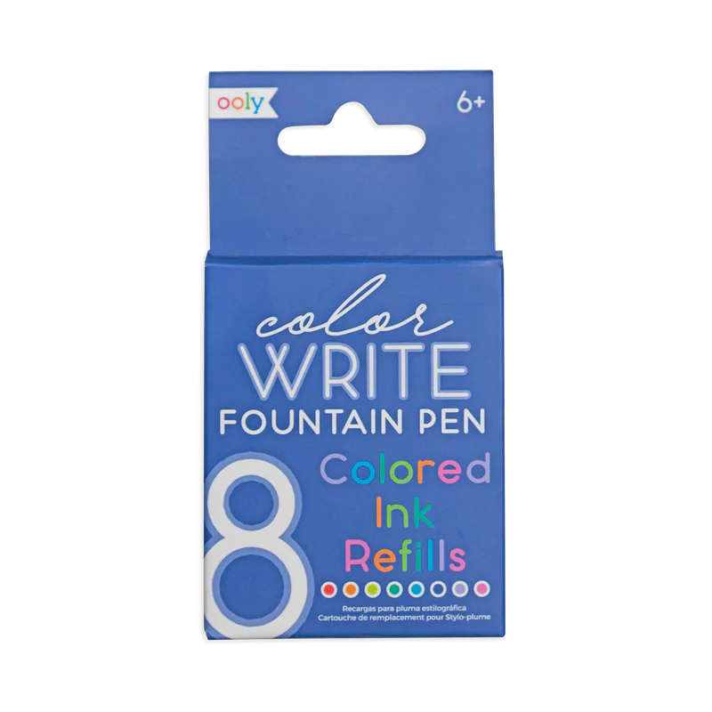 Ooly Color Write Fountain Pens Colored Ink Refills (8 Set)