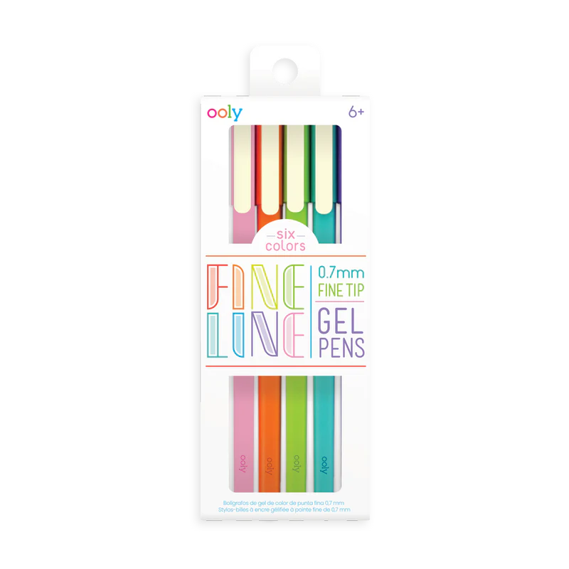 Ooly Fine Line Colored Gel Pens (6 Set)