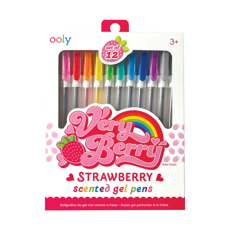 Ooly Very Berry Strawberry Scented Gel Pens (12 Set)