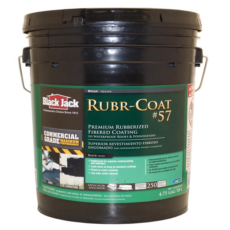 Black Jack Rubr-Coat #57 Gloss Black Rubber Roof Coating 5 gal (In-Store Pickup Only)
