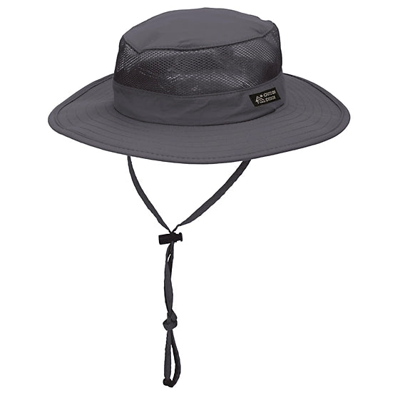 DPC Men's Supplex Big Brim Mesh Side Hat, UPF 50+ Protection Charcoal