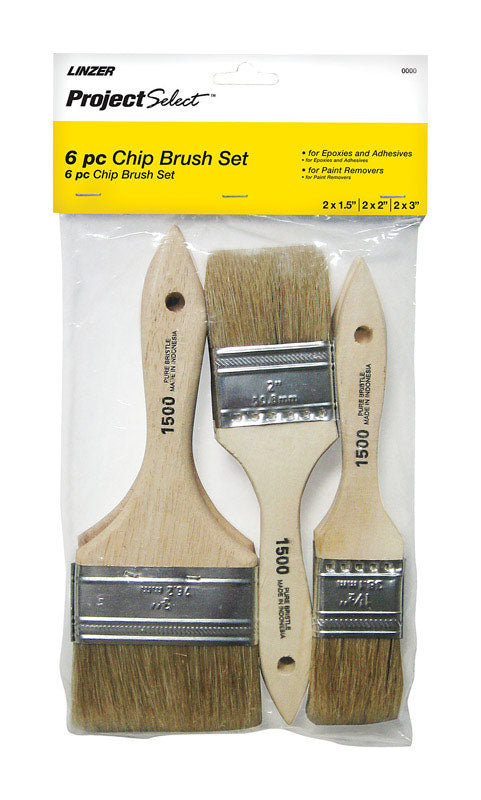 Linzer Project Select Assorted in. Flat Chip Brush