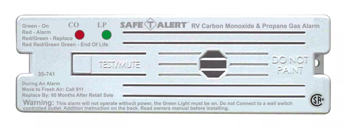 MTI Industries | Dual LP/CO Alarm | Surface Mount | 35-741-WT | White