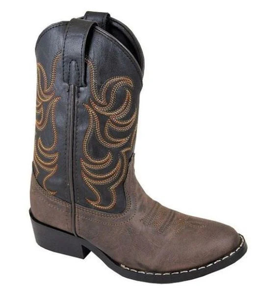 Smoky Mountain Monterey Brown/Black Youth Western Boots Size Youth 4