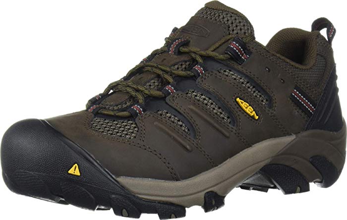 Keen Men's Lansing Low (Steel Toe) 8.5D Cascade Brown/Fired Brick
