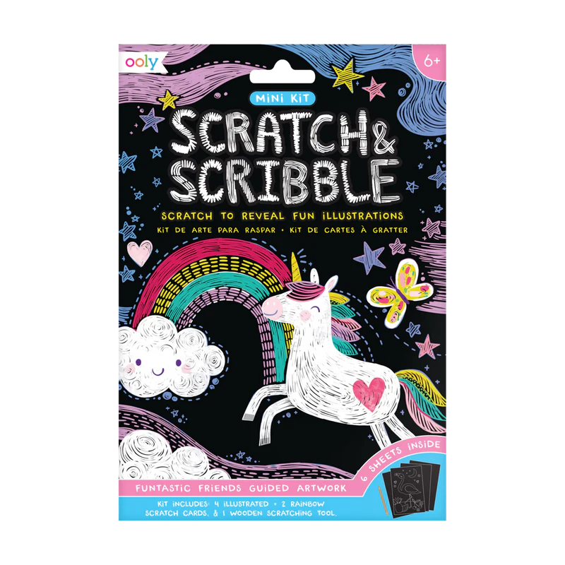 Ooly Funtastic Friends Scratch and Scribble Mini Scratch Art Kit
