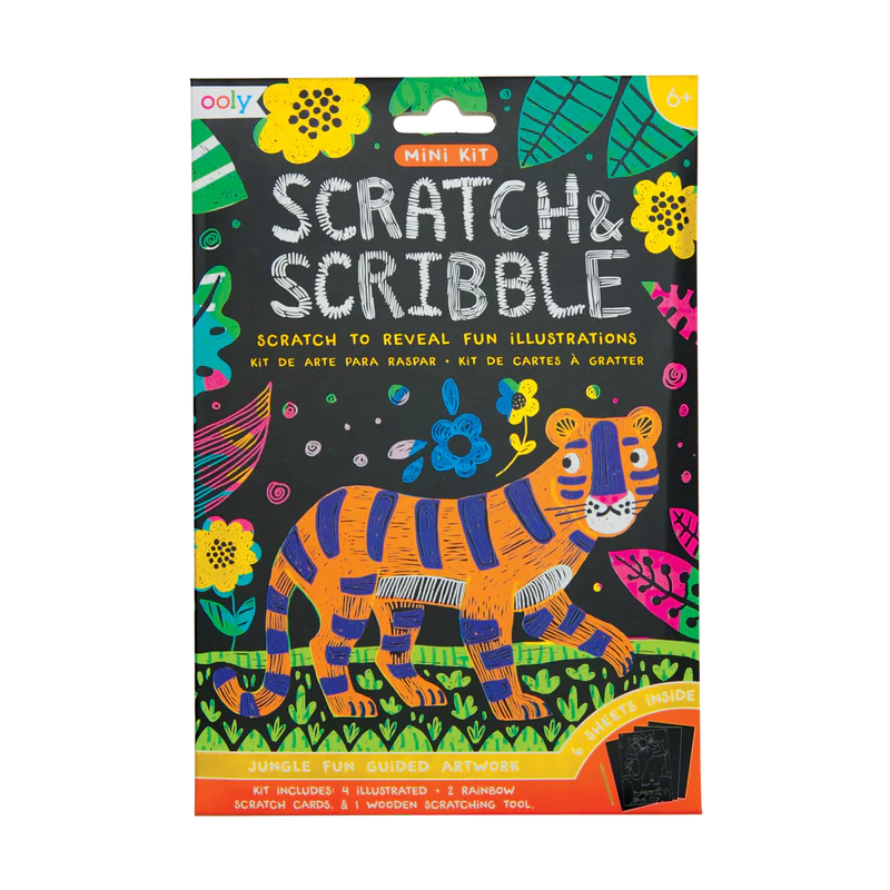 Ooly Jungle Fun Mini Scratch and Scribble Art Kit