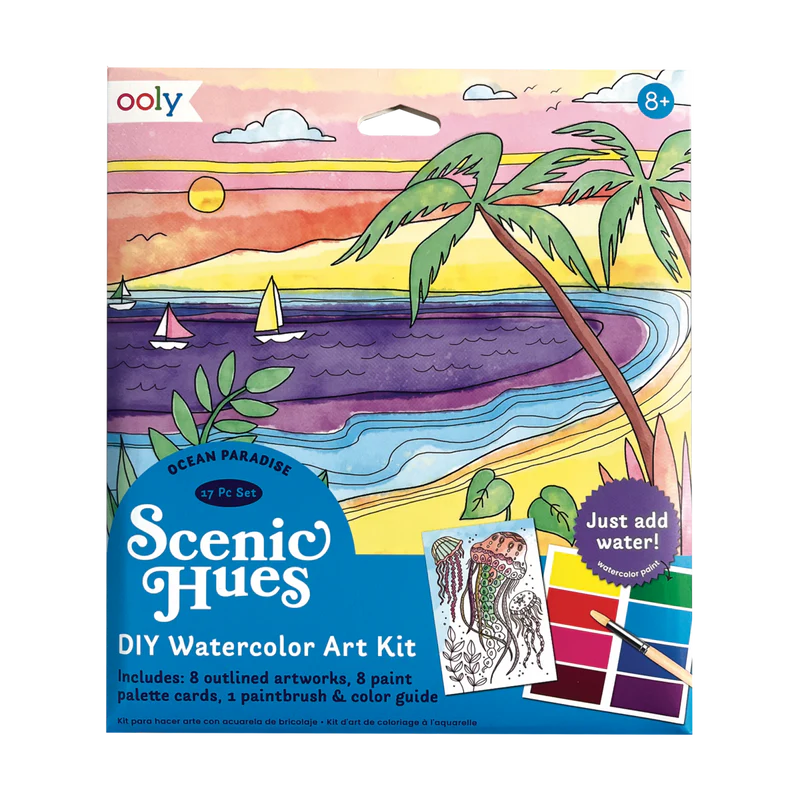 Ooly Scenic Hues Water Color Art Kit - Ocean Paradise
