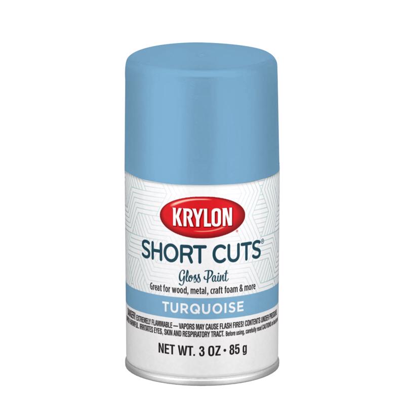 Krylon Short Cuts Gloss Turquoise Spray Paint 3 oz