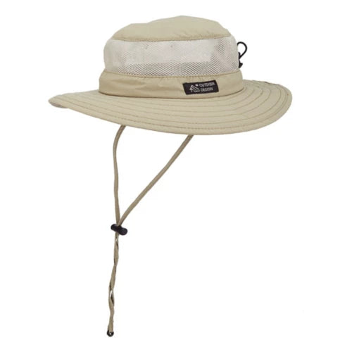 DPC Men's Supplex Big Brim Mesh Side Hat, UPF 50+ Protection Charcoal Khaki