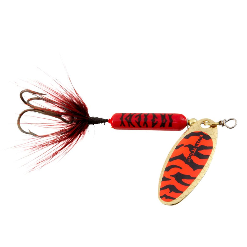 Yakima Bait Worden's Original Rooster Tail - 1/4 Oz. - Fluorescent Red Black Tiger