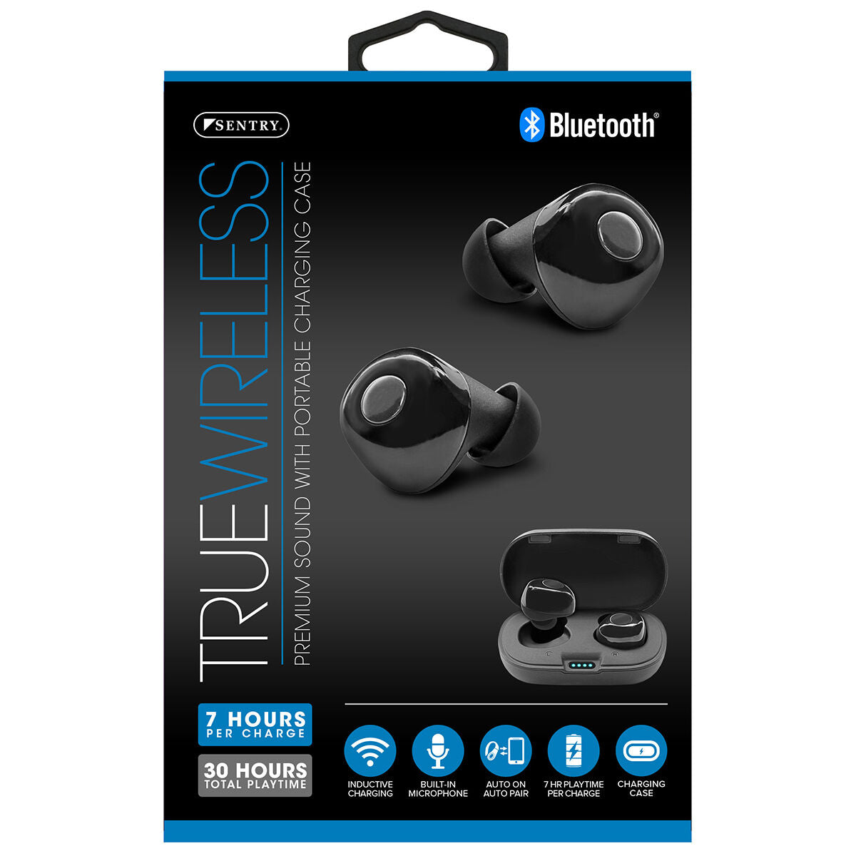 Sentry True Wireless Bluetooth Earbuds with Case