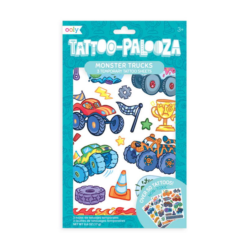 Ooly Tattoo-Palooza Temporary Tattoos - Monster Truck