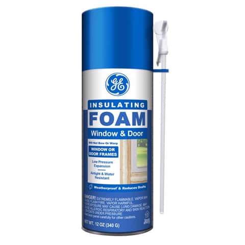 GE White Foam Window and Door Insulating Sealant 12 oz