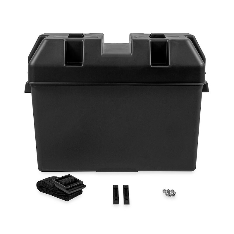 Camco 55372 Battery Box, Large, Black