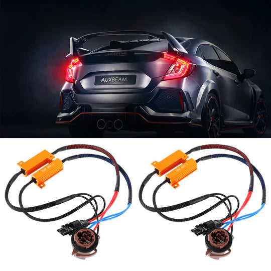 Auxbeam 3157 Anti Flicker Canbus Resistors Decoder Avoid Fast Hyper Flash Turn Signal Blink Light Dashboard Error Code 2pcs/set