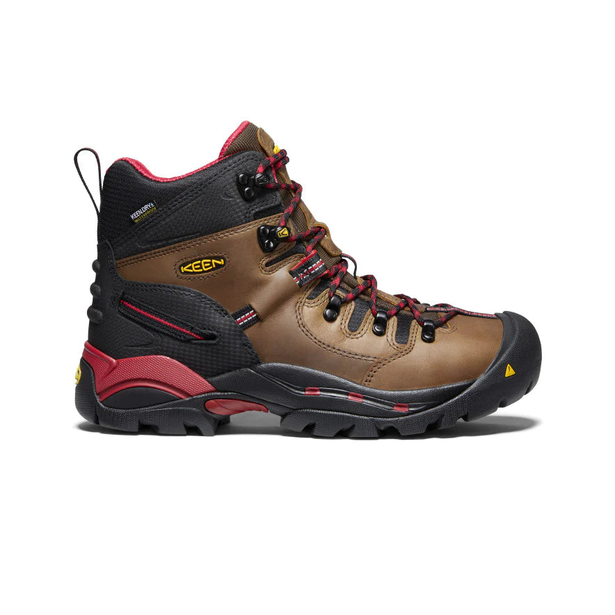 Keen Men's Pittsburgh 6" Waterproof Boot (Steel Toe) 11.5D Bison