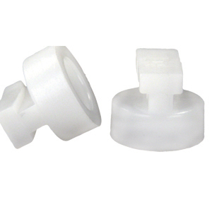 JR Products 81295 White Window Curtain Gliders