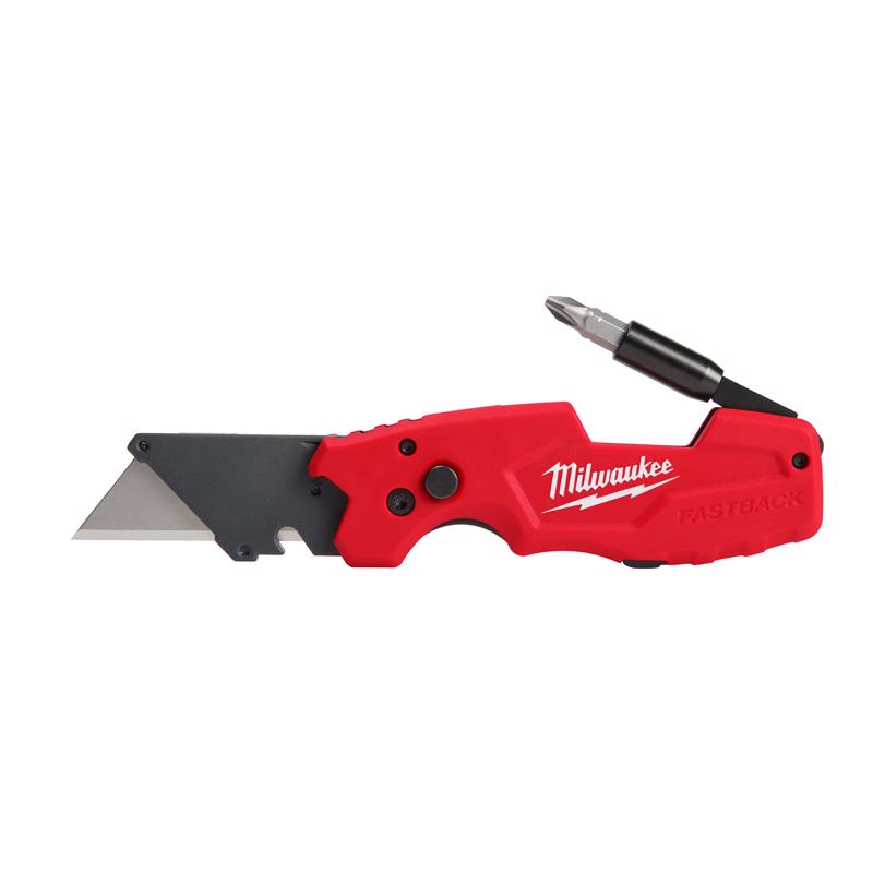 Milwaukee Fastback 8-3/4 in. Folding 6-in-1 Utility Knife Red 1 pc