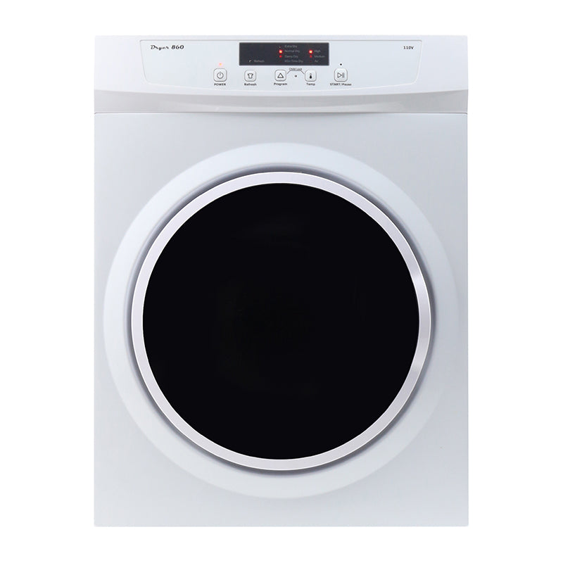 Pinnacle | Compact Standard Dryer | 18-860 | White with Silver Trim | 3.5 Cu. Ft.
