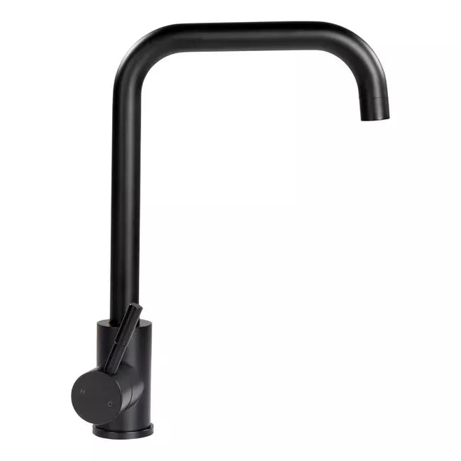Lippert | Square Goodeneck Single Hole Faucet | 2021090597 | Black Matte