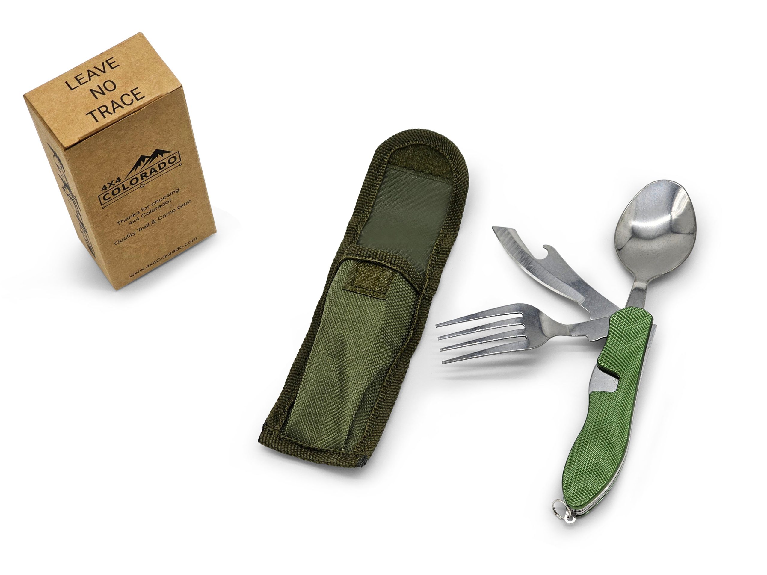 4-1 Camping Utensil - Fork, Spoon, Knife, Bottle Opener