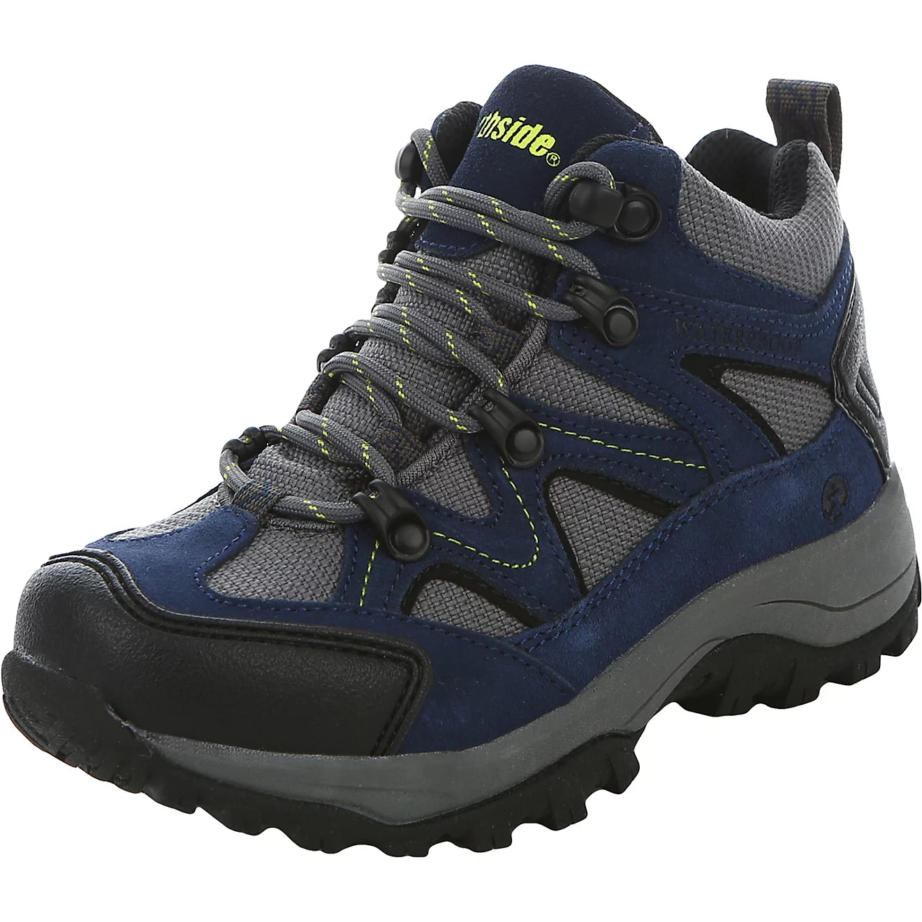 Northside Kids' 4-7 Snohomish Waterproof Hiking Boots (Navy/Light Green) Size Little Kids 11