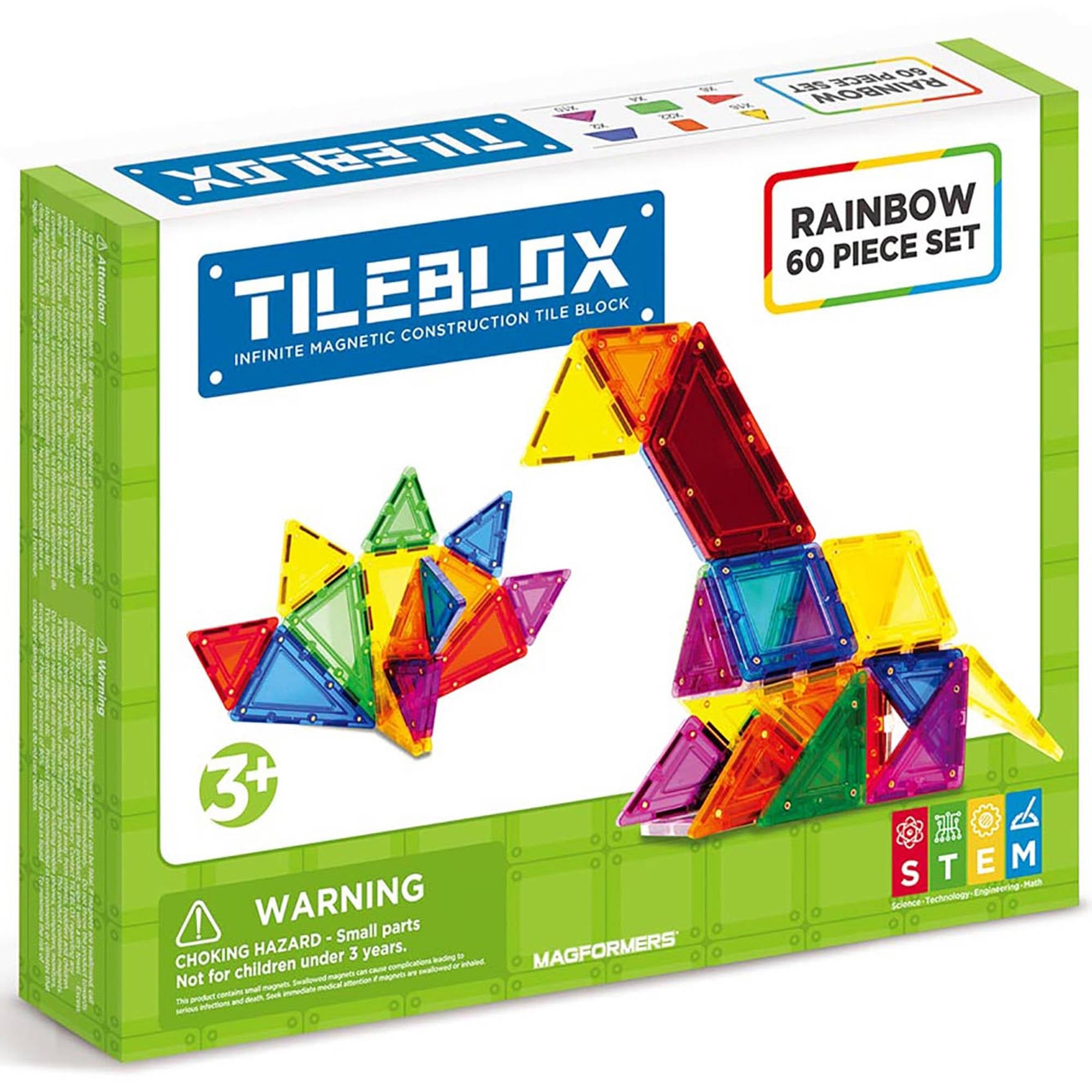 Magformers Tileblox Rainbow 60-Piece Set