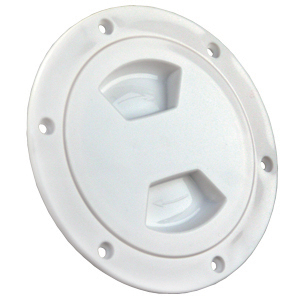 JR Products 31005 Access/Deck Plate, 4", White