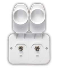 JR Products 543-B-2-A Dual Cable Plate