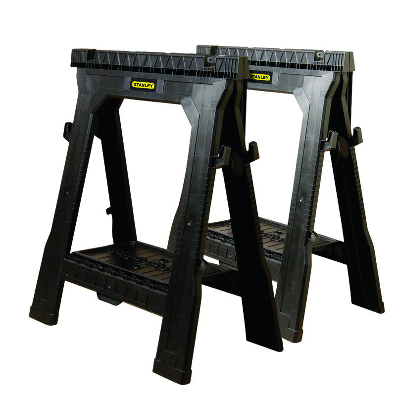 Stanley 33 in. H X 27 in. W X 4 in. D Folding Sawhorse 1000 lb. cap. 2 pc (IN-STORE PICKUP ONLY)