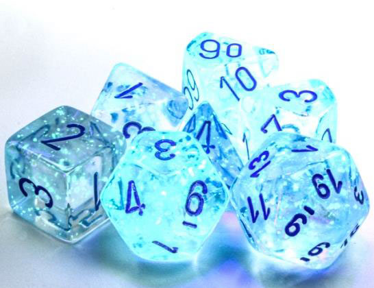 Chessex Borealis Icicle Luminary Dice Boxed Set