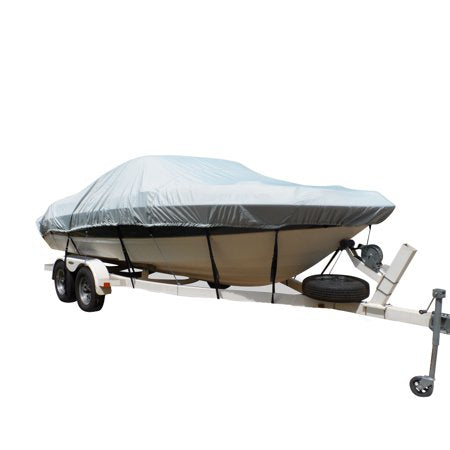 Carver Wood Products 79003 Trailerable Flex-Fit PRO Universal Boat Cover - 16 Ft. to 19 Ft. Centerline 96 in. Beam Boat Accessories