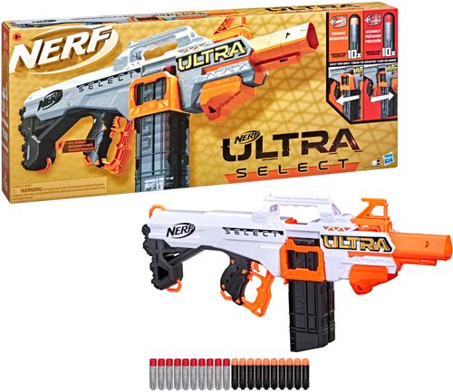 Nerf Ultra Select Fully Motorized Blaster Fire 2 Ways Includes Clips and Darts Compatible Only with Nerf Ultra Darts