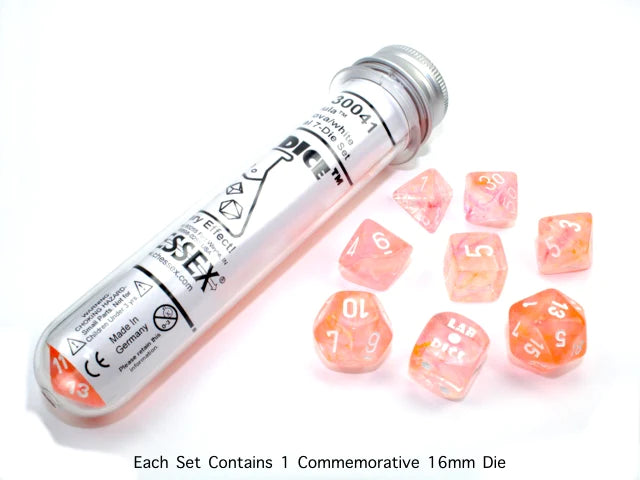 Chessex Nebula Supernova/white Luminary 7-Die Set