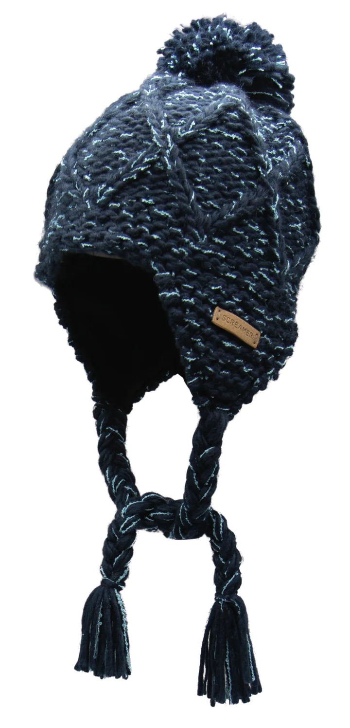 Screamer Beanie Jonesy Earflap Cap Blue